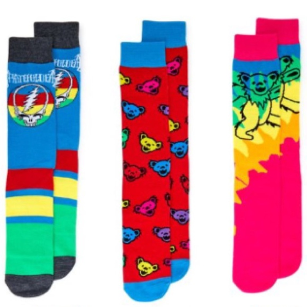 🧦 Grateful Dead Crew Socks Six (6)** different Pair Total - Picture 7 of 9